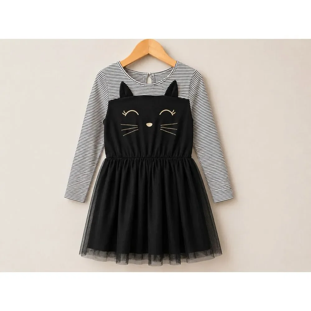 Carter's Black Cat Tulle Dress | Girls Size 14 | EUC | Halloween & Everyday